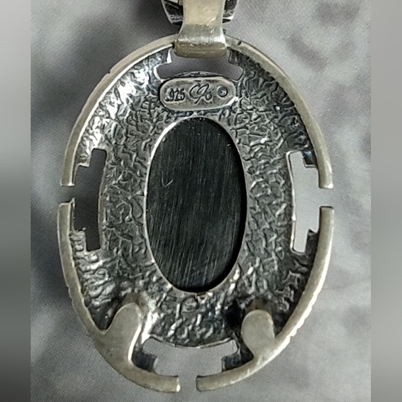 Carolyn Pollack Relios Liquid Silver Necklace w/Inlay Pendant - Picture 7 of 7